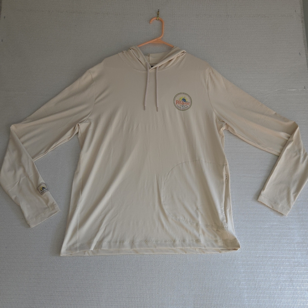 Pendleton Unisex Long Sleeve Hooded Sun Tee Sand shell UPF 4 Way Stretch NWT
